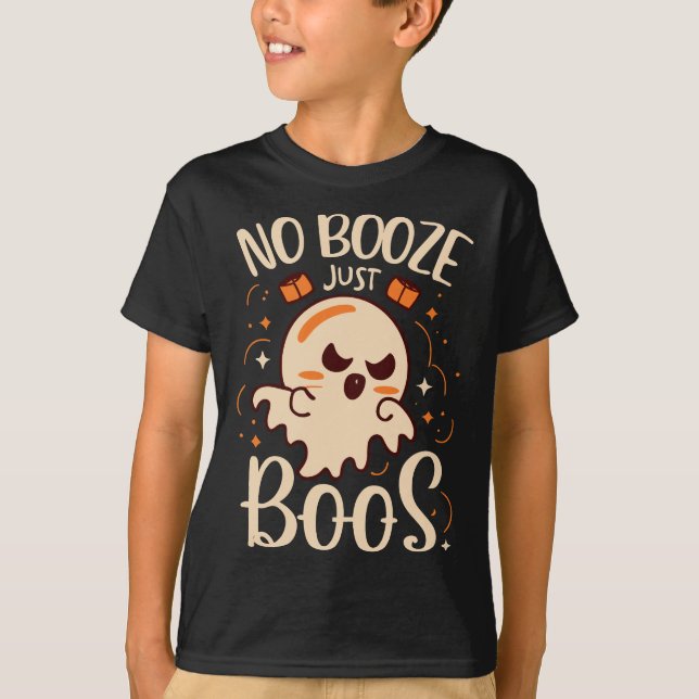 Camiseta Sem Booze, Só Boos Halloween (Frente)