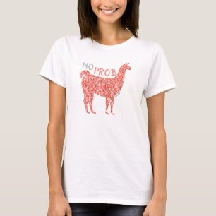 Camiseta Sem brilho de coral rosa Prob Lama