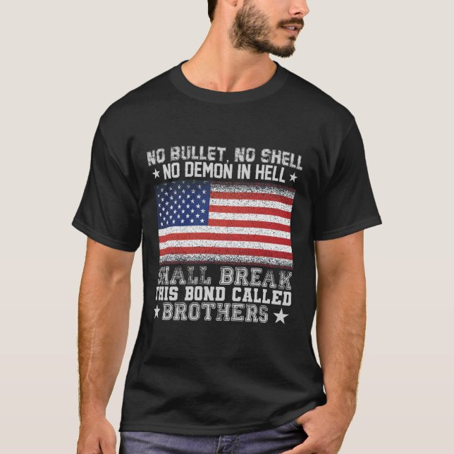 Camiseta Sem Bullet sem concha nenhum demônio no inferno (Frente)
