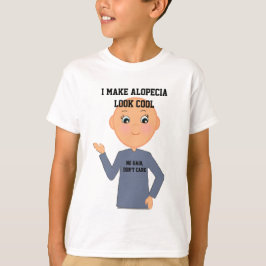 Camiseta "Sem Cabelo, não se importe", Little Boy com Alope