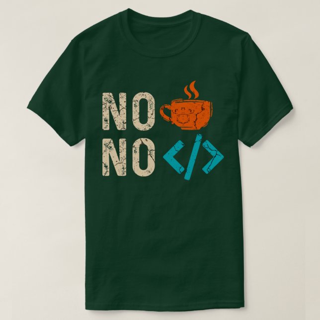 Camiseta Sem Café Código 1 (Frente do Design)