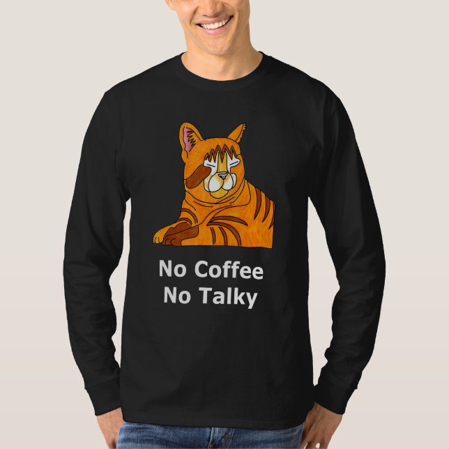 Camiseta Sem Café Sem Talk A Andar Com Sono Cão Adormecido (Frente)
