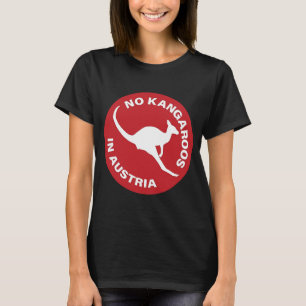 Camiseta Sem Cangurus Na Áustria Engraçada Austrália