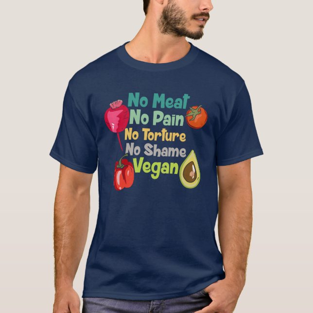 Camiseta Sem Carne Sem Dor Vegan Dizendo (Frente)