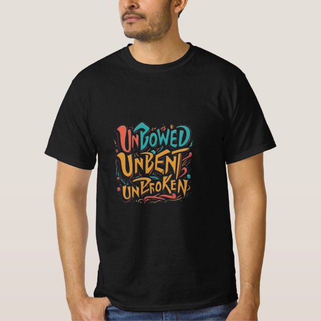 Camiseta Sem casca, não curvado, não quebrado (Frente)