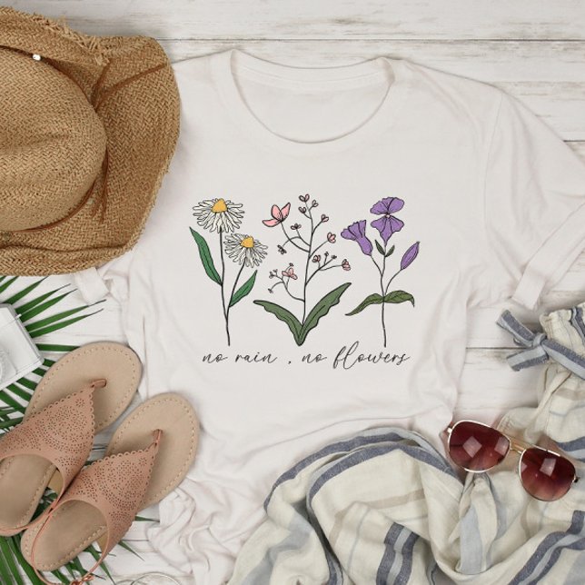 Camiseta Sem Chuva Sem Flores Inspiração (Criador carregado)