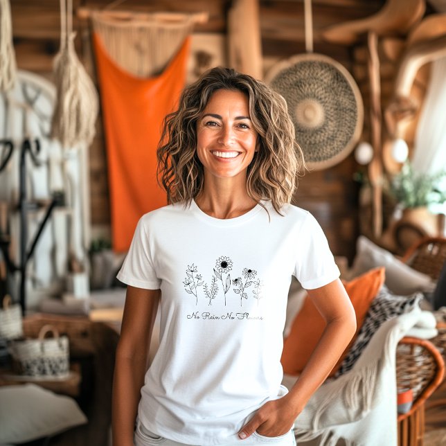 Camiseta Sem Chuva Sem Flores Linha Boho (Criador carregado)