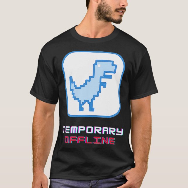 Camiseta Sem conexão com a Internet Dinossaur Geeky Nerd Pi (Frente)