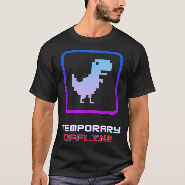 Camiseta Sem conexão com a Internet - Nerd geeky off-line P (Frente)