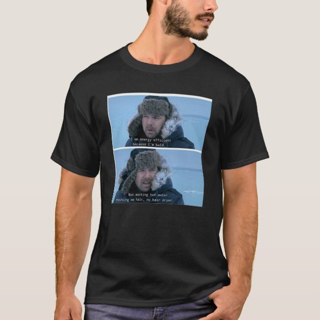 Camiseta Sem contexto Karl Pilkington - Karl é eficiente em (Frente)