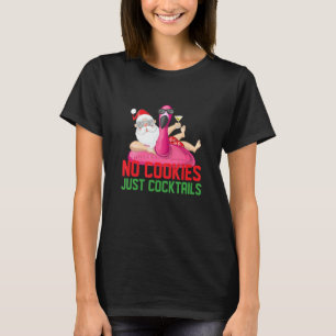 Camiseta Sem Cookies Papais noeis No Verão No Natal Em Julh