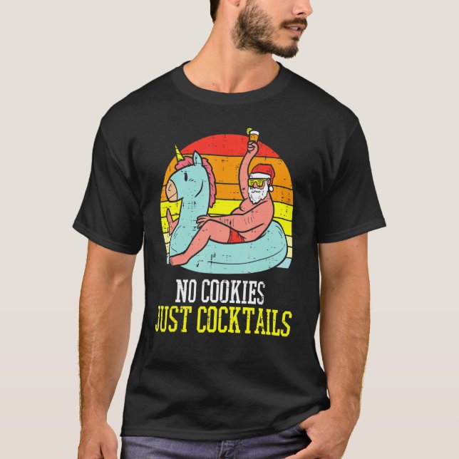 Camiseta Sem Cookies Papais noeis No Verão No Natal Em Julh (Frente)