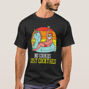 Camiseta Sem Cookies Papais noeis No Verão No Natal Em Julh