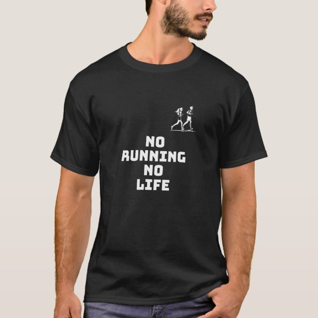 Camiseta sem correr nenhuma vida esporte correndo simples v (Frente)