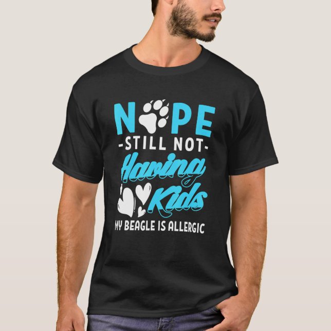 Camiseta Sem Crianças No Meu Beagle (Frente)
