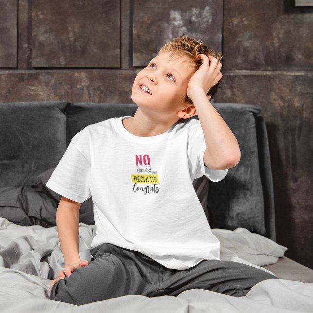 Camiseta Sem desculpas Apenas resultados (Criador carregado)