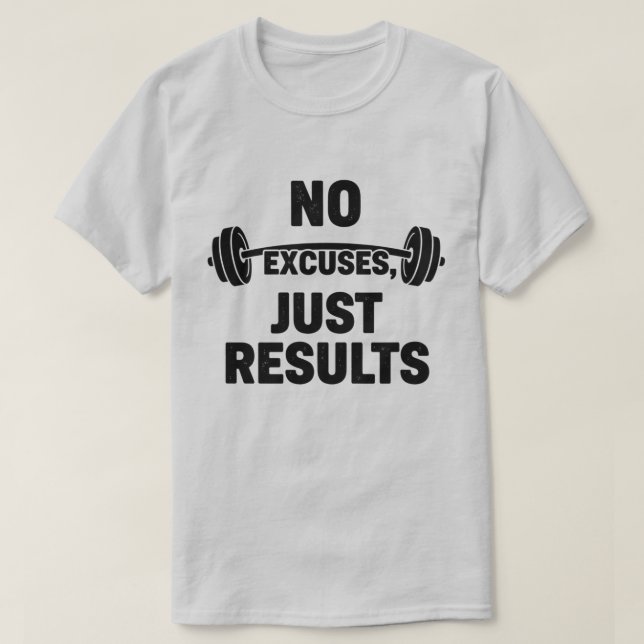 Camiseta Sem desculpas Apenas resultados Gym (Frente do Design)