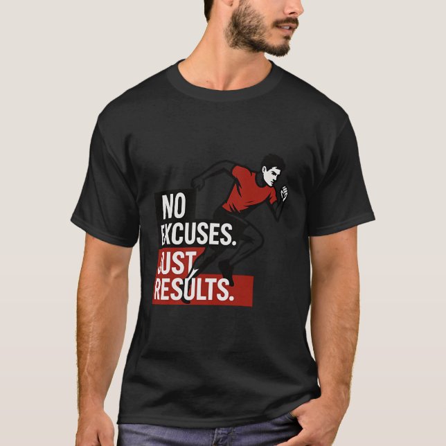 Camiseta Sem desculpas, corredor de Malhação motivacional d (Frente)