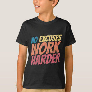 Camiseta Sem desculpas, Roupa de Workout de Motivação Mais