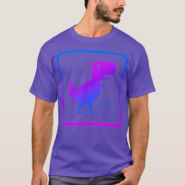 Camiseta Sem Design de Gráfico do Dinossauro da Internet (Frente)