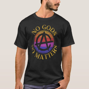 Camiseta Sem Deuses Nenhum Mestre Anti-Religião Negra