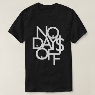 Camiseta Sem Dias de Preto/Branco