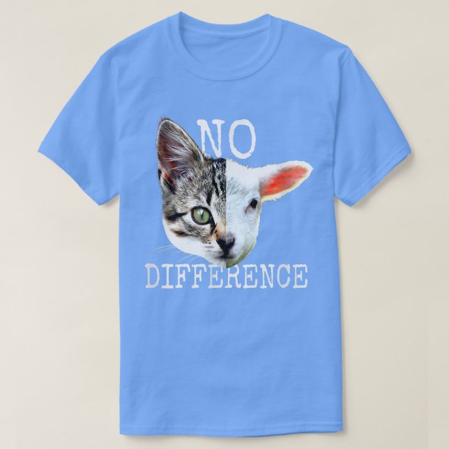 Camiseta Sem Diferenças Vegan Dizendo Vegetariano (Frente do Design)