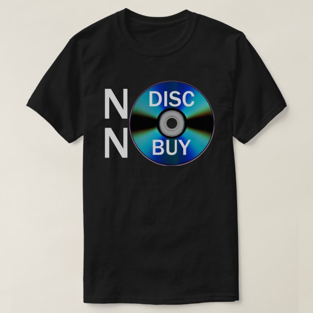 Camiseta Sem Disco Sem Compra (Texto Branco) (Frente do Design)