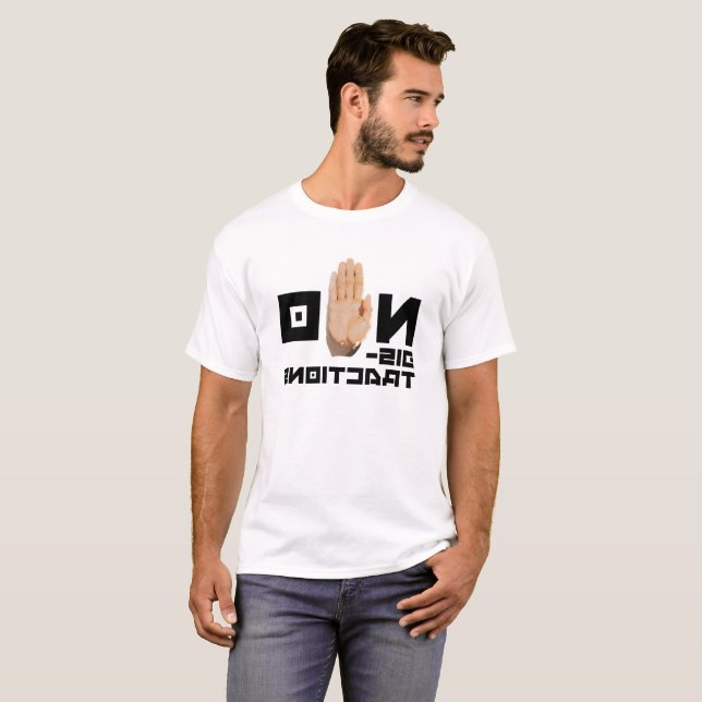 Camiseta SEM distrações! legal espelho legível motivação (Frente Completa)