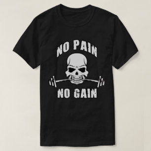 Camiseta Sem Dor Sem Ganho - Crânio e Barão - Motivação