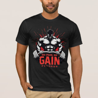 Camiseta Sem Dor, Sem Ganho – Design de Treino de Academia
