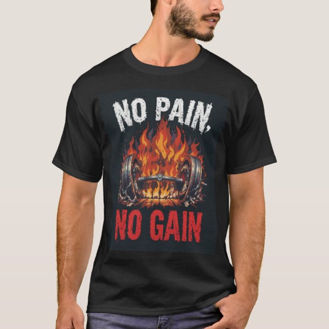 Camiseta Sem Dor Sem Ganho Design Motivacional Malhação (Frente)