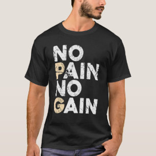 Camiseta Sem Dor Sem Ganho Homens Mulheres Musculação Trein