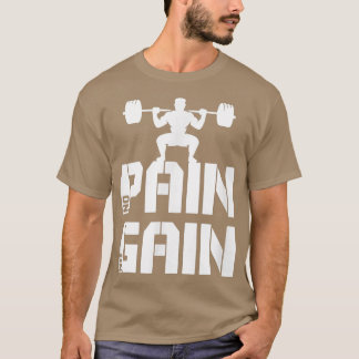 Camiseta Sem Dor Sem Ganho Motivação de Gym Quadrado para P