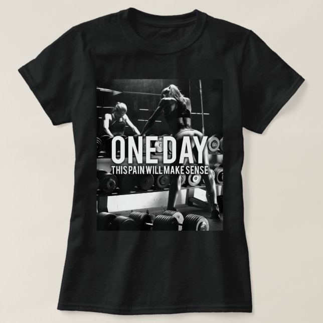 Camiseta Sem DOR Sem Ganho - Motivação do Workout das Mulhe (Frente do Design)