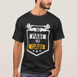 Camiseta Sem Dor Sem Ganho Treinamento de Malhação de Worko