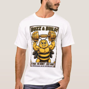 Camiseta Sem Dor Sem Mel Apenas Ganhos Abelha Muscular