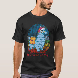 Camiseta Sem Drama Llama Alpaca Retro Vintage para Animais