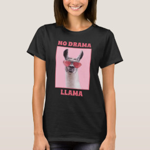 Camiseta Sem Drama Llama Engraçado Drama Legal Rainha Fazen