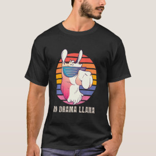 Camiseta Sem Drama Llama Engraçado Llama Com Óculos De Sol 