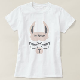 Camiseta Sem Drama Llama Hipster Llama
