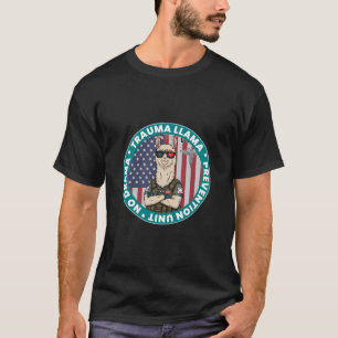 Camiseta Sem Drama Trauma Llama Enfermeira Engraçada EMS Pr