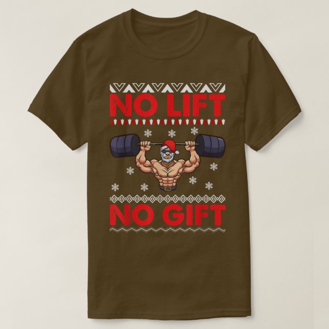Camiseta Sem Elevação Sem Papais noeis De Natal Feio (Frente do Design)