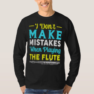 Camiseta Sem Erros Ao Reproduzir A Música Flute Flutist