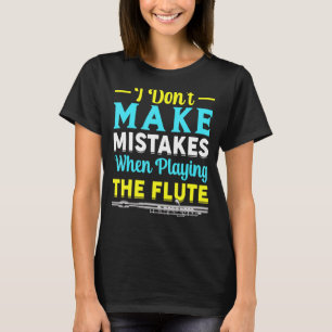 Camiseta Sem Erros Ao Reproduzir A Música Flute Flutist