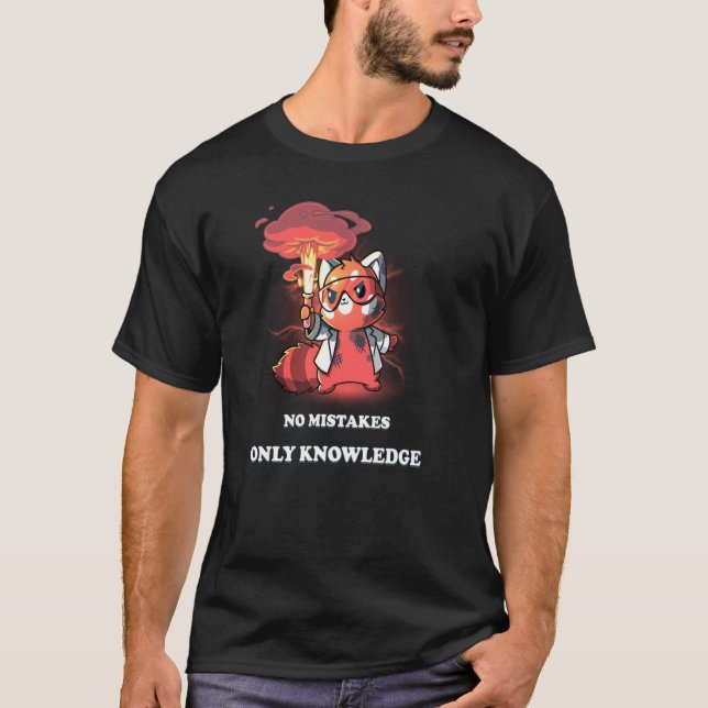 Camiseta Sem Erros Apenas Experiência de Piada da Ciência d (Frente)