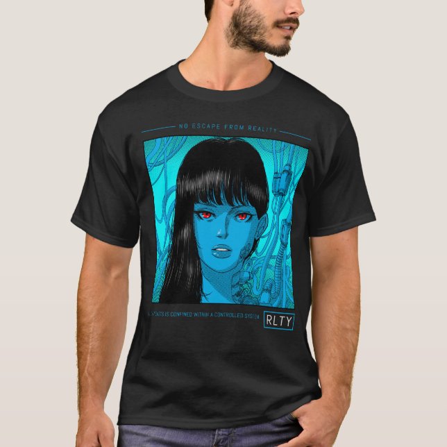 Camiseta Sem Escapada da Realidade – Estética Cyberpunk (Frente)