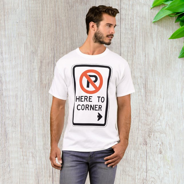 Camiseta Sem Estacionamento Para O Canto Mens T-Shirt (Criador carregado)