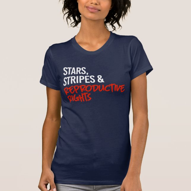 Camiseta Sem estrelas e faixas sem direitos reprodutivos (Frente)