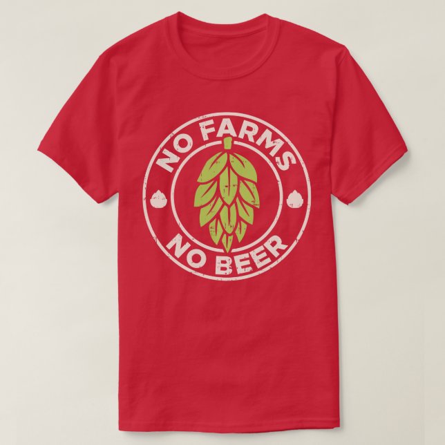Camiseta Sem Fazendas Sem Saltos De Cerveja Artesanato Cerv (Frente do Design)